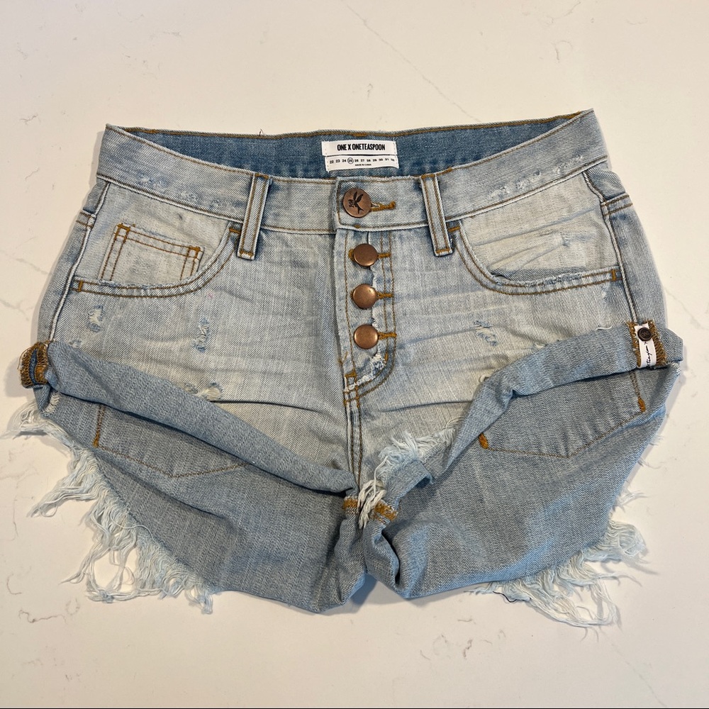 ❤️ One X One Teaspoon Bandits Denim Shorts